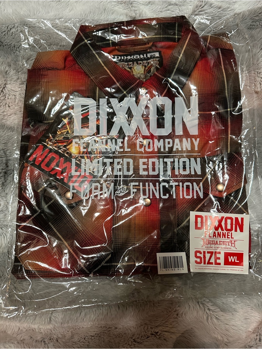NWT DIXXON Megadeth flannel